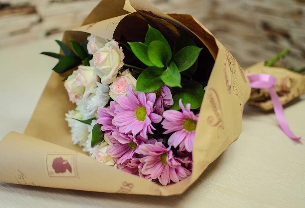 Букет цветов из: Розы и Хризантемы во Фрязево