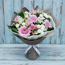 Букет цветов из:  Герберы, Альстромерии и Хризантемы #REPLACE_PRED# Фрязево