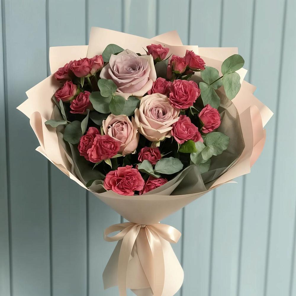Букет цветов из: Гвоздики и Розы во Фрязево