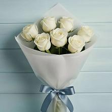 Букет 7 Белых роз Эдлесс Лав во Фрязево