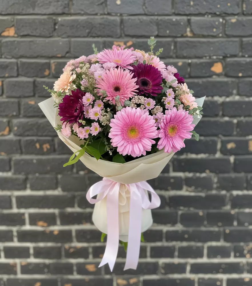 Букет цветов из: Герберы и Хризантемы во Фрязево