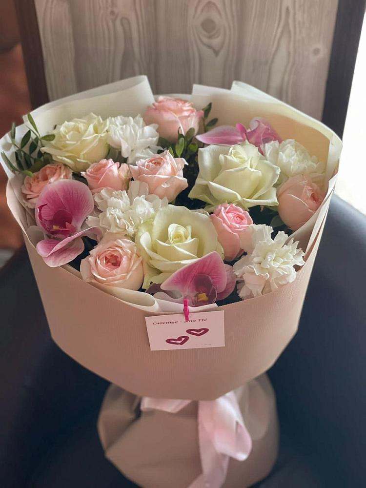 Букет цветов из: Орхидеи, Розы и Гвоздики во Фрязево