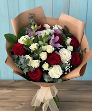 Букет цветов из:  Розы и Альстромерии во Фрязево