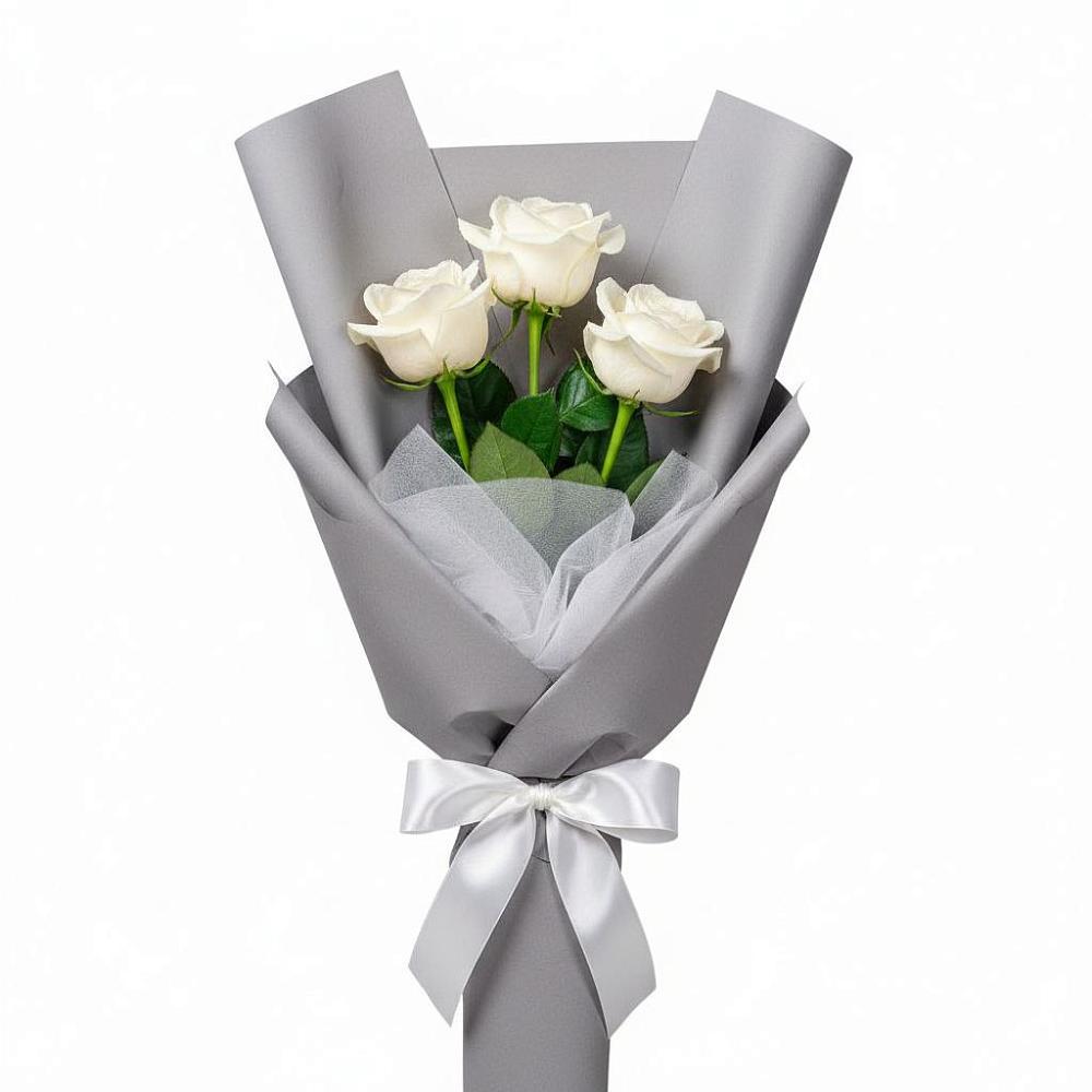 Букет 3 белые розы во Фрязево