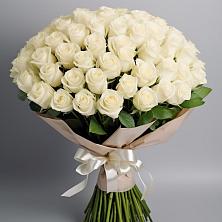 Букет 101 беля роза Белоснежка во Фрязево