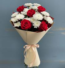 Букет цветов из:  Розы и Хризантемы во Фрязево