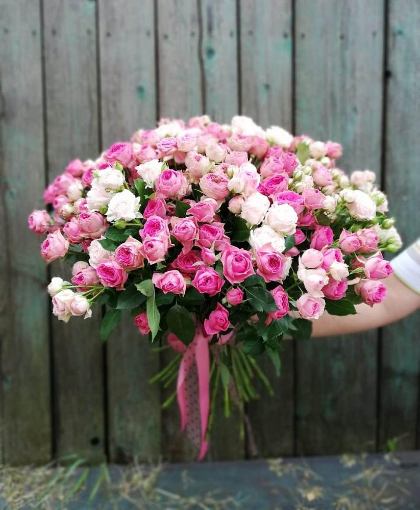 Букет Розовые кустовые розы Натали и Лав Лидия во Фрязево