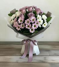 Букет цветов из:  Хризантемы и Розы #REPLACE_PRED# Фрязево