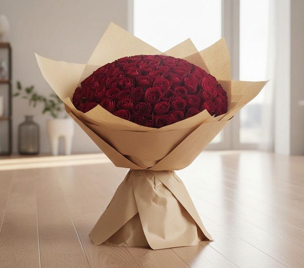Букет 101 Красная роза во Фрязево