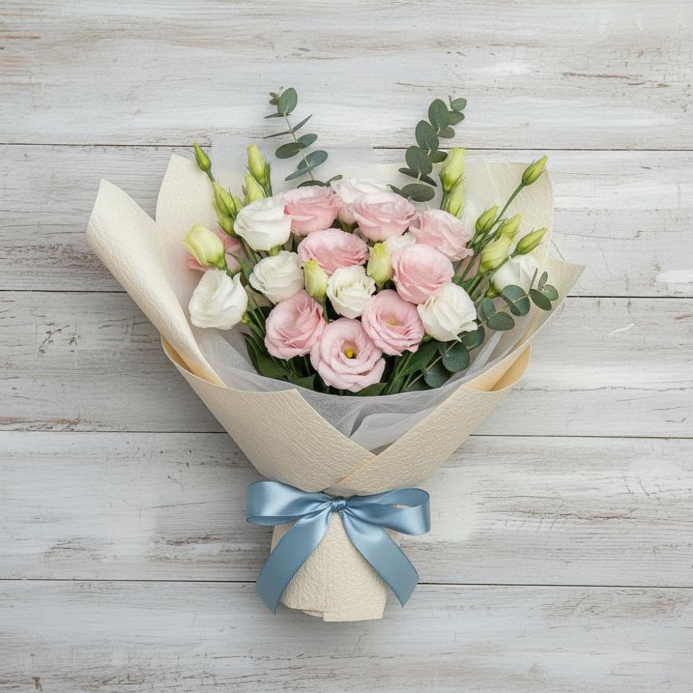 Букет цветов из: Лизиантусы во Фрязево